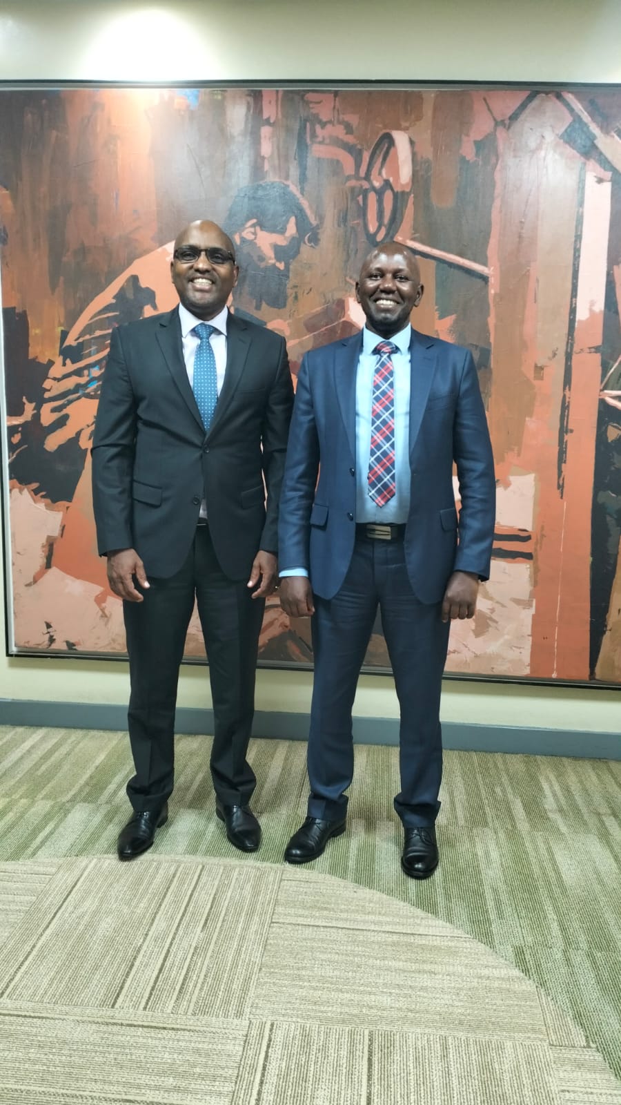 KENYA RE GMD COURTESY CALL ON KCB GROUP MD